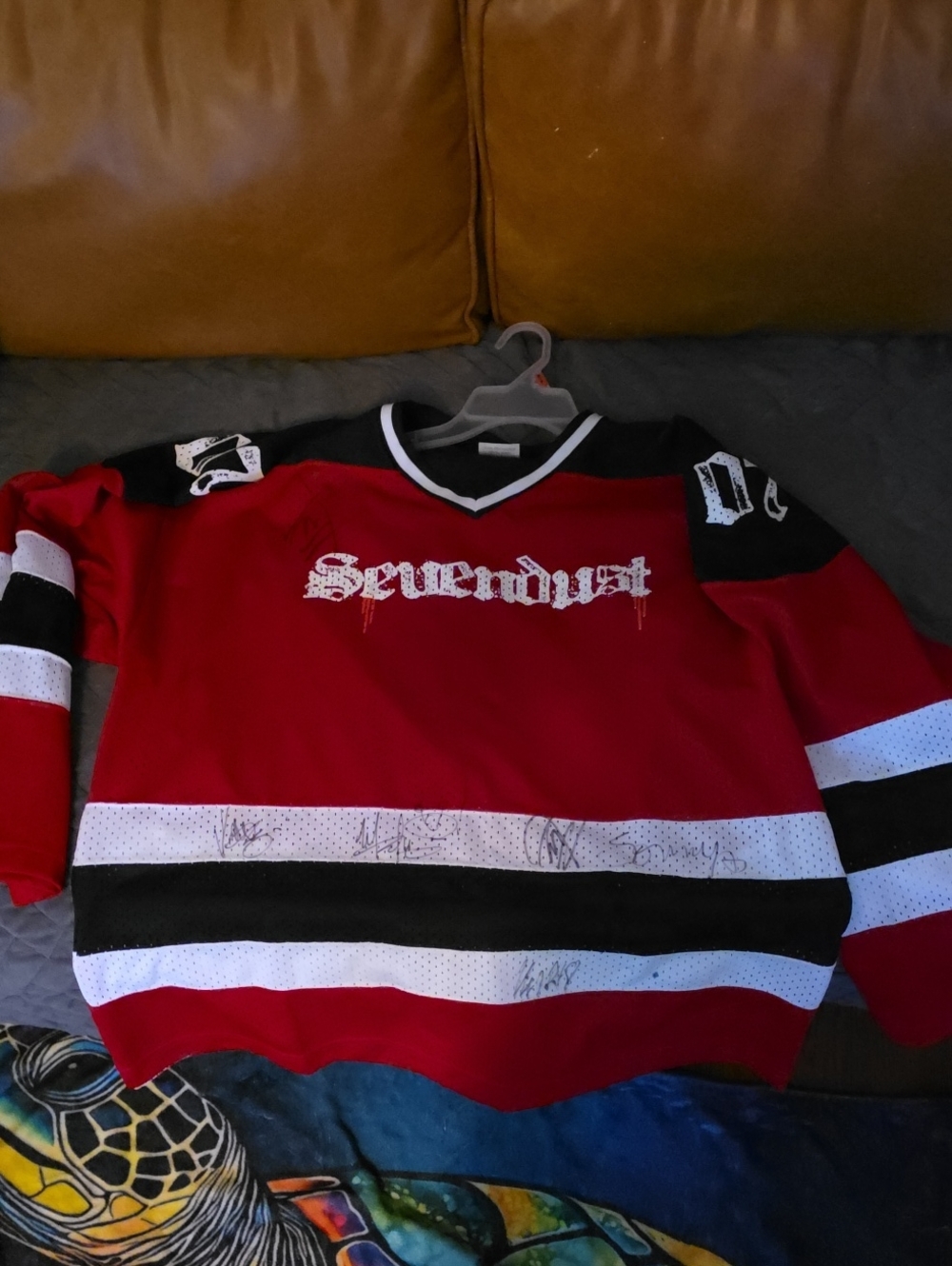 Red and Black Men's Hockey-Style Sweater